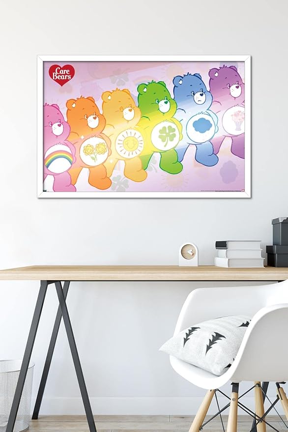 Care Bears - Care Bear Stare Wall Poster, 34L" x 22.4W", White Framed Version