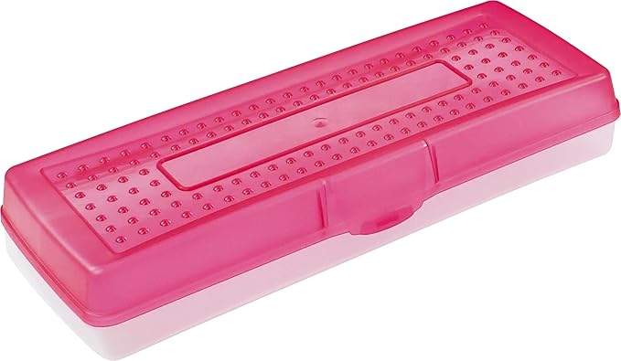 Storex Stretch Pencil Box, 5.6 x 13.4 x 2.52 Inches, Assorted Colors, Color Assortment Will Vary, Case of 12 (61620A12C)