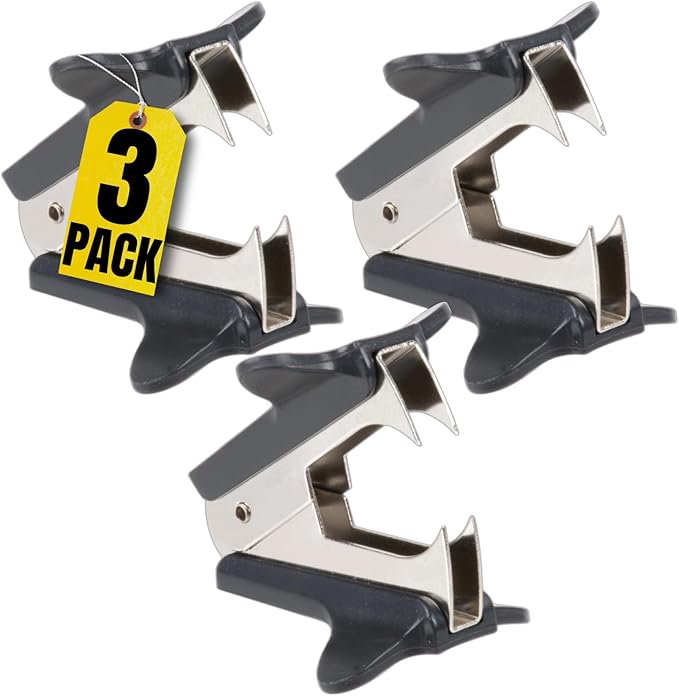1InTheOffice Claw Staple Remover, 3 Pack "