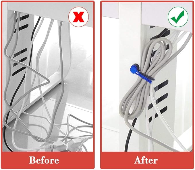Rich&Ray Magnetic Reusable Silicone Cable Ties, Phone Cord Holder, Magnetic Cable Ties for Headphone Cables, Charging Cable Organizer, Book Markers, Hanging Stuff - 7.48'' (9Color - 9pack)