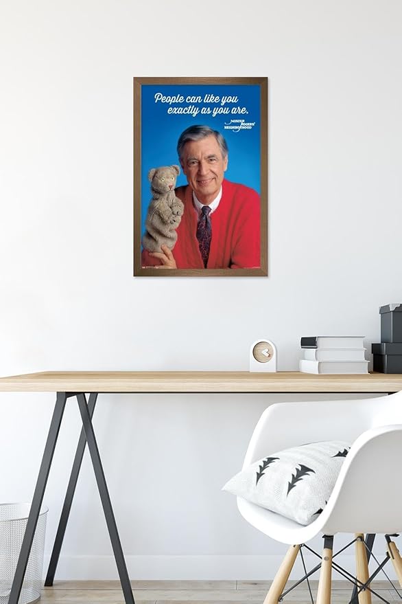 Trends International Mister Rogers - As You Are Wall Poster, 14.725" x 22.375", Bronze Framed Version