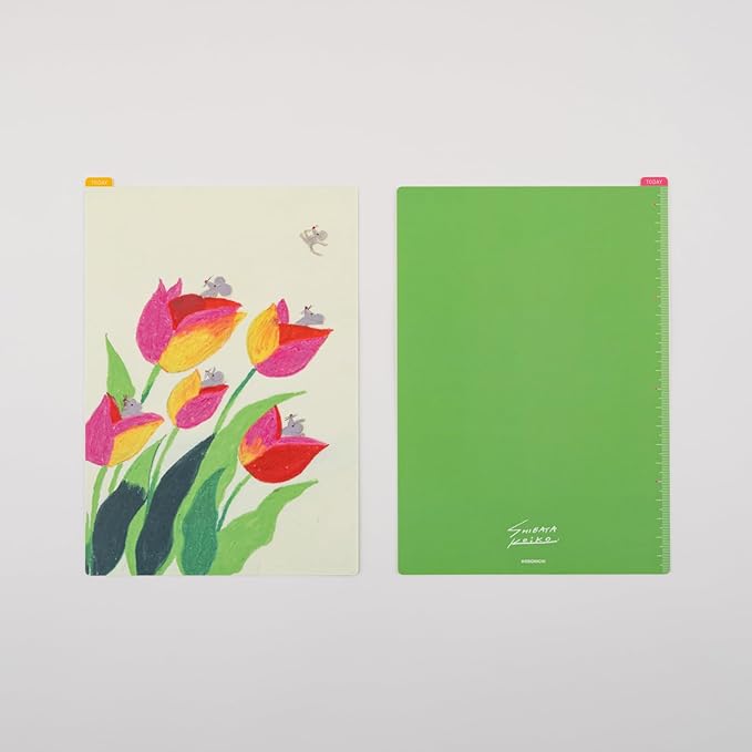 Hobonichi Techo Planner Accessories Keiko Shibata: Pencil Board for A5 Size (Swaying tulips)