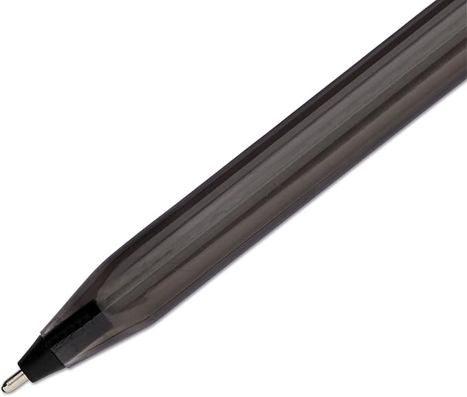 Paper Mate InkJoy 100ST Ballpoint Pen, Medium 1 mm, Black Ink, Black Barrel, Dozen