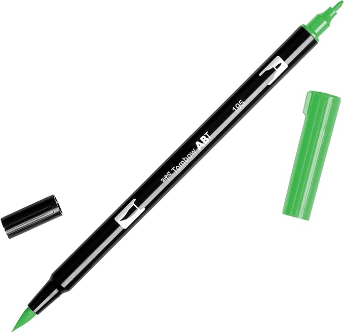 Tombow Dual Brush Pen Art Marker, 195 - Light Green, 1-Pack