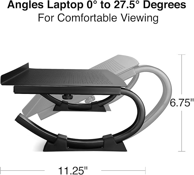 STAPLES Adjustable Steel Laptop Stand – Ergonomic Curved Desktop Riser for Laptops & Notebooks