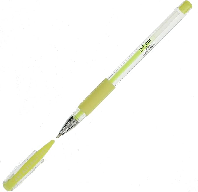 Art Alternatives Gel Pen, Pastel Yellow - Ballpoint - Non-Smear + Quick Dry - Writing, Drawing, Coloring, Journal, Planner