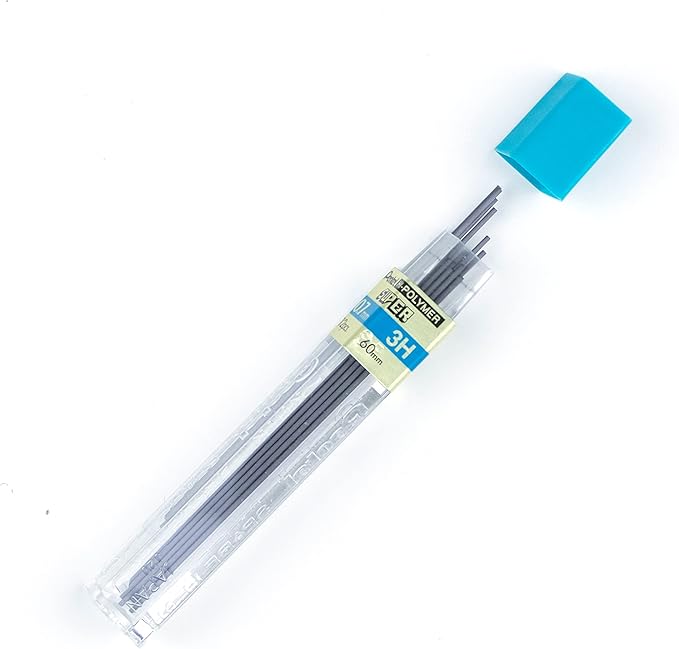Pentel Super Hi-Polymer Lead Refill, (0.7mm) Medium, 3H, 144 Pieces of Lead (50-3H)