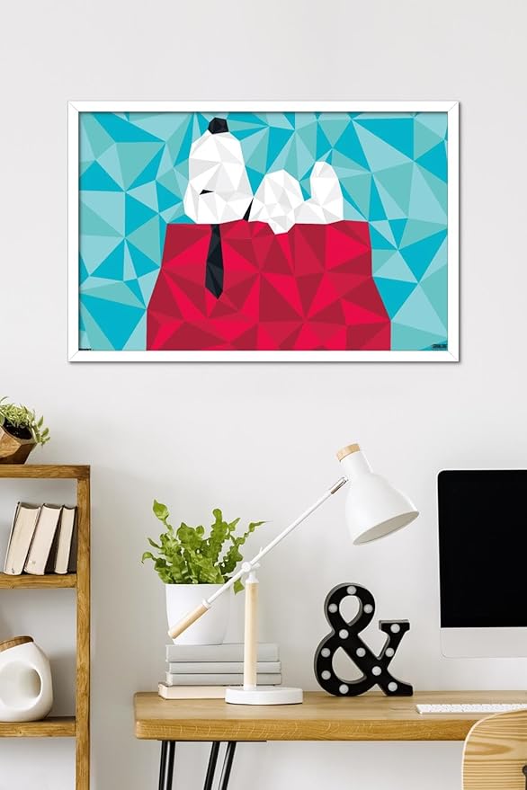 Peanuts: Astronomy-Geometry - Snoopy Wall Poster, 34L" x 22.4W", White Framed Version