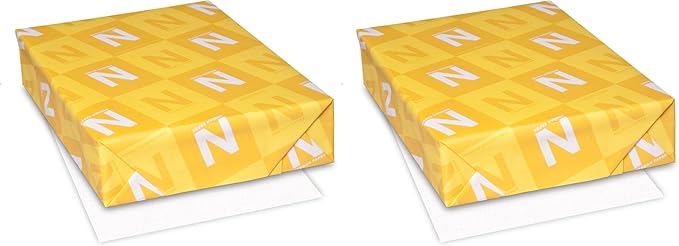 Neenah Royal Sundance Paper, 8.5" x 11", 24 lb, Linen Finish, Brilliant White, 500 Sheets (75101) (Pack of 2)