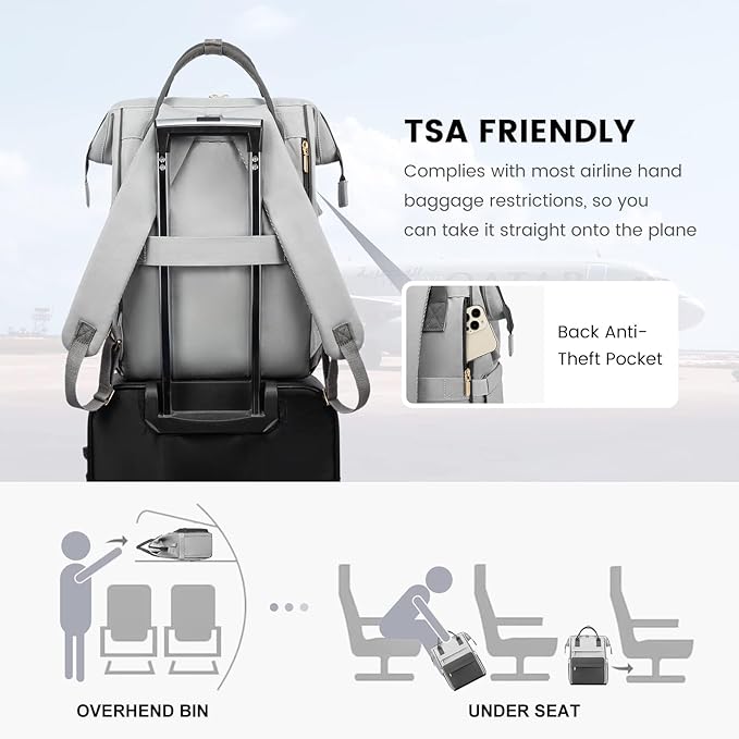 LOVEVOOK Laptop Backpack for Women,15.6 Inch Work Teacher Nurse Bag,Business Computer Backpack Purse with USB Port,Stylish Casual Daypack for Travel