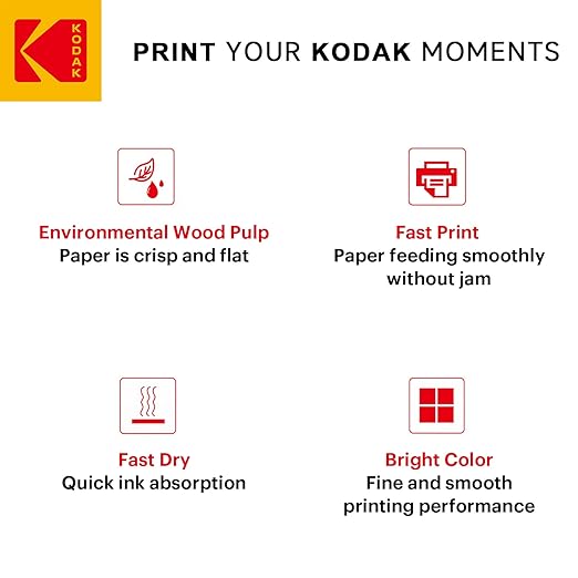 KODAK Photo Sticker Paper Glossy, 8.5”x11”, 50 Count, 120gsm