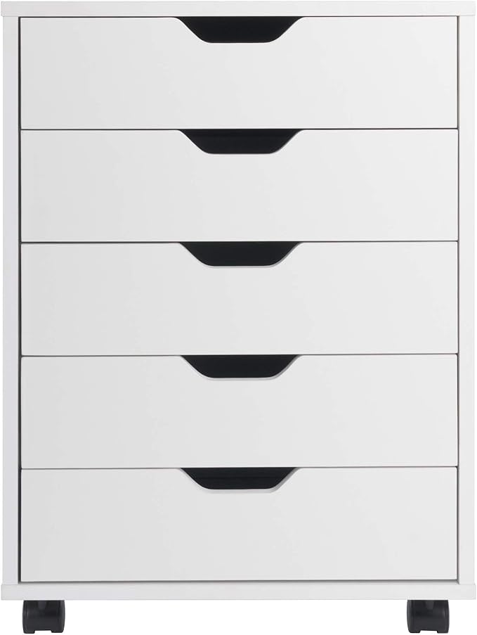 Winsome 10519 Halifax 5-Drawer Composite Wood Cabinet, White