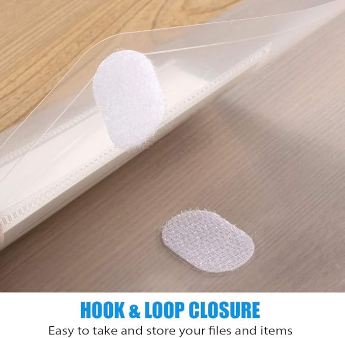 Sooez 5 Pack Plastic Envelopes Poly Envelopes, Clear Document File Folders US Letter A4 Size File Envelopes with Label Pocket for School Home Work Office Organization, Clear