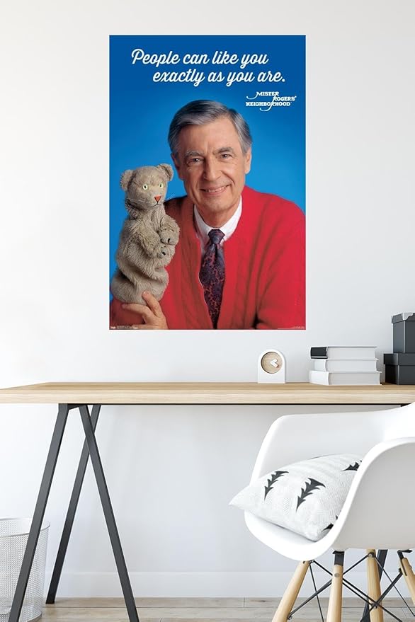 Trends International Mister Rogers - As You Are Wall Poster, 22.375" x 34", Poster & Clip Bundle