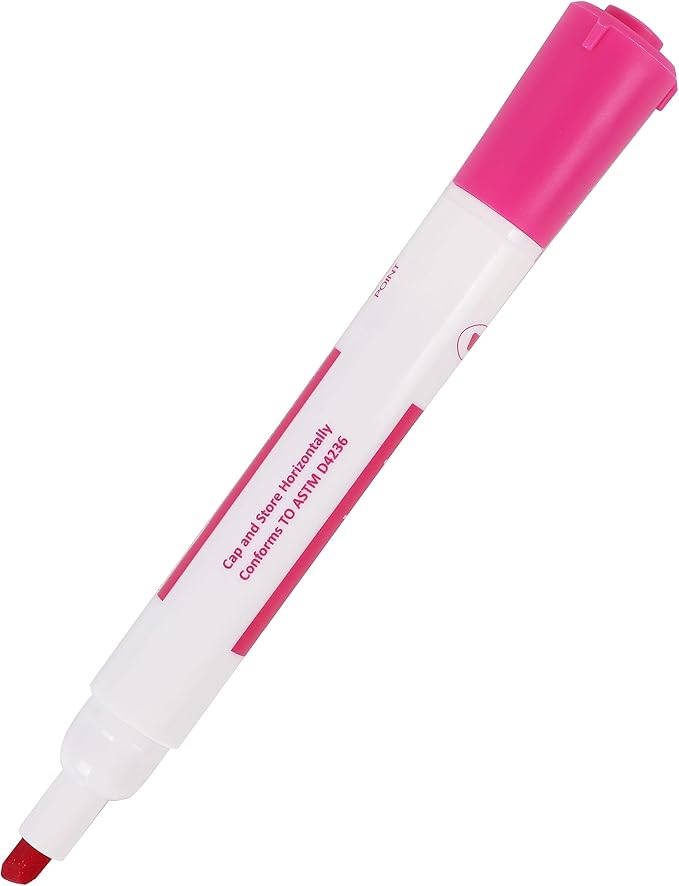 Amazon Basics Dry Erase Whiteboard Markers, Chisel Tip, Low-Odor, Assorted Colors, 12-Pack, Erase Easily