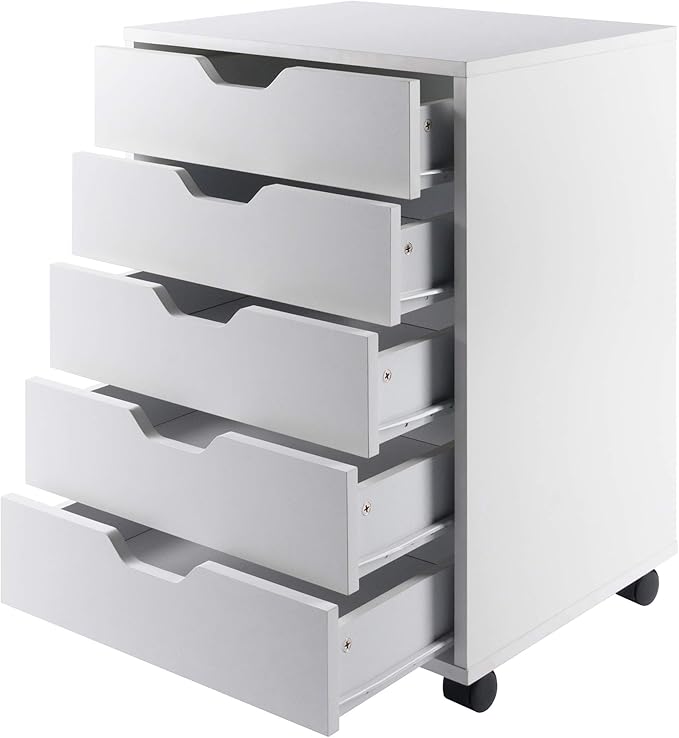 Winsome 10519 Halifax 5-Drawer Composite Wood Cabinet, White