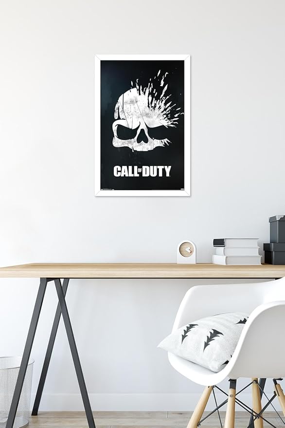 Trends International Call of Duty - Skull Wall Poster, 14.725" x 22.375", White Framed Version