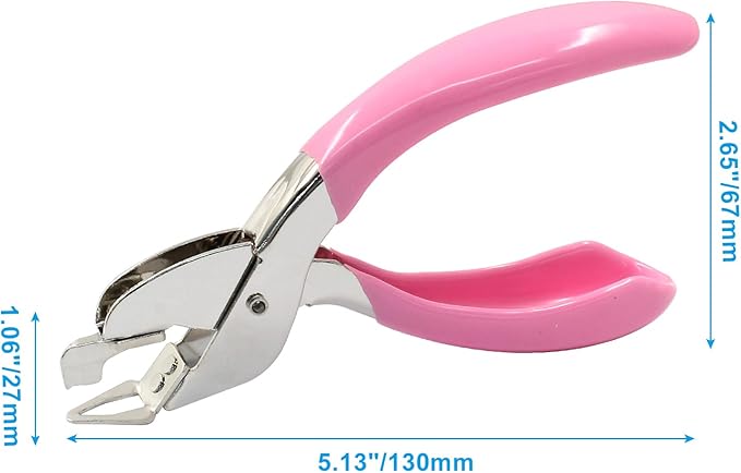 Pink Staple Remover Tool Heavy Duty Staple Puller, Staple Remover Stick for Office, School and Home Using, Easy Removal of Staples