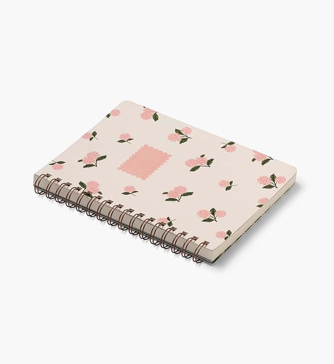 RIFLE PAPER CO. Pink Hydrangea Spiral Notebook