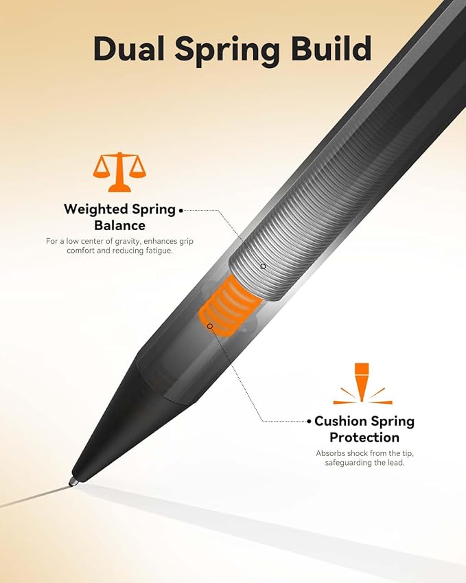 Four Candies Metal Mechanical Pencils 0.7mm, with #2 Pencil Leads 0.7, Eraser Set and Eraser Refills, 19-Count Pack with Case, Back to School Supplies for Writing, Drawing, Sketching