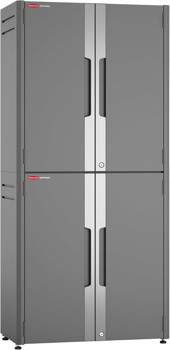 Rubbermaid FastTrack 2 -Door Tall Cabinet, Storage Cabinet, Garage Storage Systems, Garage Organization