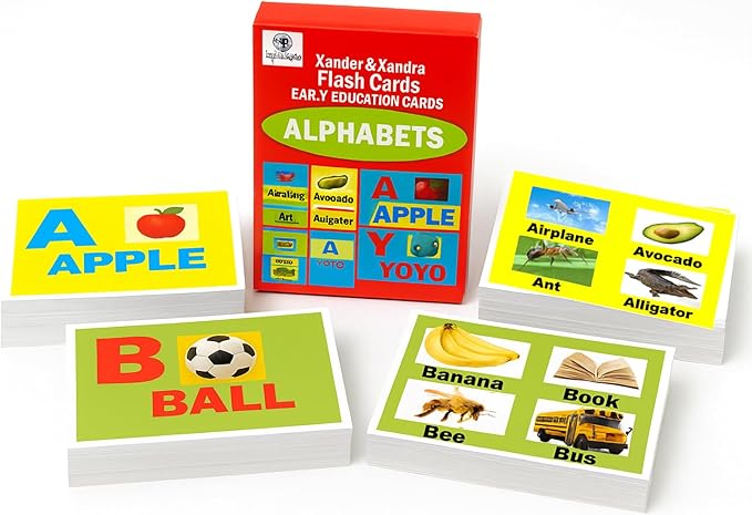 Alphabet Flash Cards for Toddlers | Award-Winning | ABC Flashcards for Baby & Kids|ABC Cards Kindergarten || Large A-Z Learning Letter Animal Color Flashcard for Ages 1-6