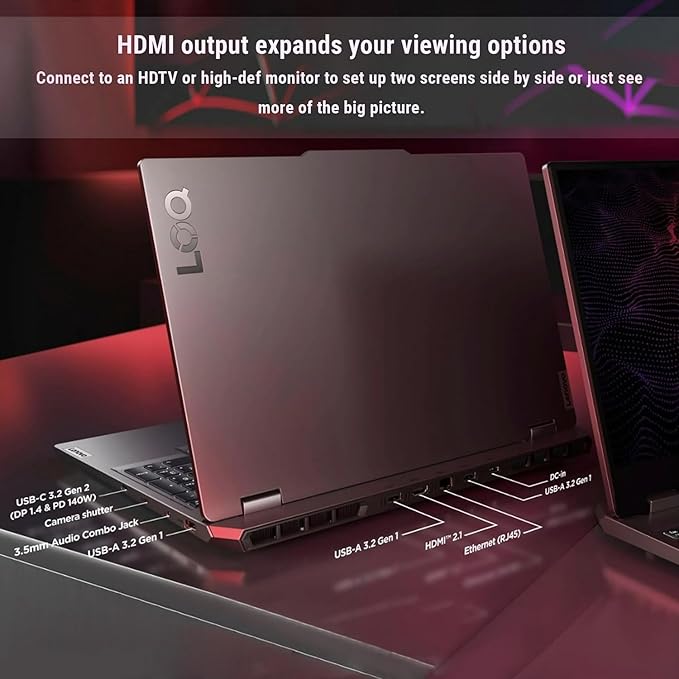 Lenovo LOQ RTX 5060 Gaming Laptop, 15.6" FHD 144Hz, AMD Ryzen 7 250, 16GB DDR5 RAM, 1TB PCIe M.2 SSD, Backlit Keyboard, Bundle with Laptop Cooler BDL, Wi-Fi 6, Windows 11 Home, Grey