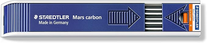 Staedtler Mars Carbon Lead, 2mm, H, 12 Lead (200-H)