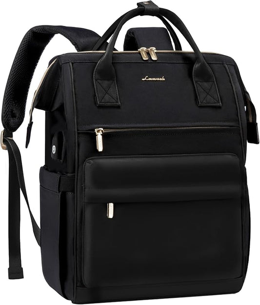 LOVEVOOK Laptop Backpack for Women,15.6 Inch Work Teacher Nurse Bag,Business Computer Backpack Purse with USB Port,Stylish Casual Daypack for Travel