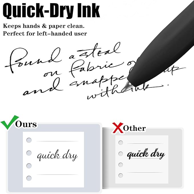 Black Gel Pens, 8Pcs Fine Point Black Ink Smooth Writing Pens for Journaling, Nurse Aesthetic Cute Office School Supplies, Gifts for Women and Men(8Pcs Black White Grey-Black Ink)