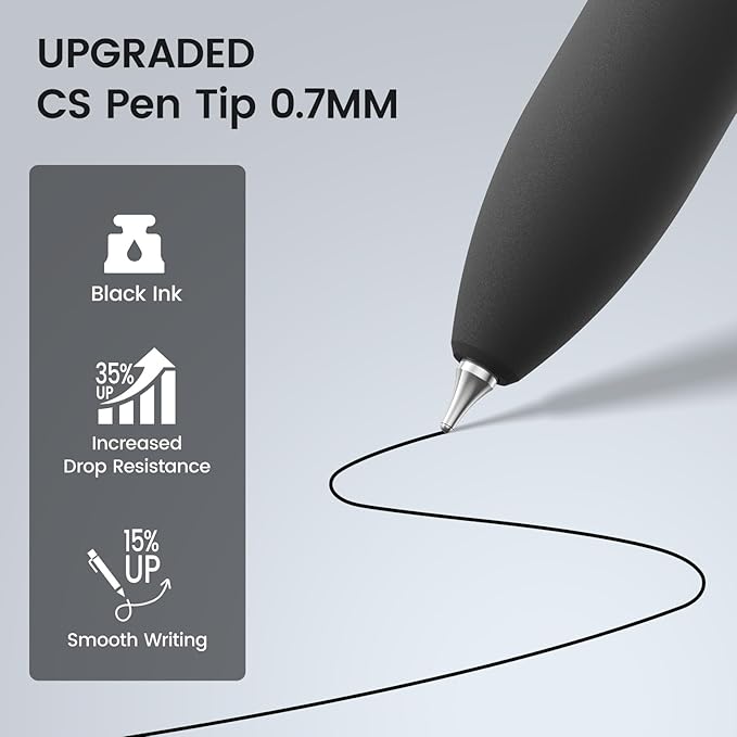 16Pcs Black Gel Pens - 0.7mm Medium Point Black Ink Pens | Smooth Writing - Quick Drying Retractable Pen for Men Women (Classic - 16Pcs)
