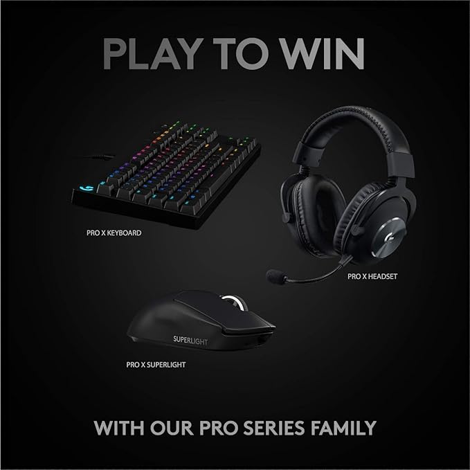 Logitech G PRO X Superlight Wireless Gaming Mouse, Ultra-Lightweight, Hero 25K Sensor, 25,600 DPI, 5 Programmable Buttons, Long Battery Life, Compatible with PC/Mac - Black