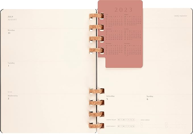 Moleskine 2024 Spiral Academic Planner, 12M, Extra Large, Black, Hard Cover (7.5 x 10)