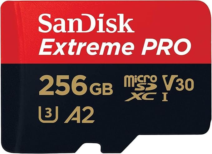 SanDisk Extreme Pro Micro SDXC UHS-I U3 A2 V30 Memory Card (256GB)