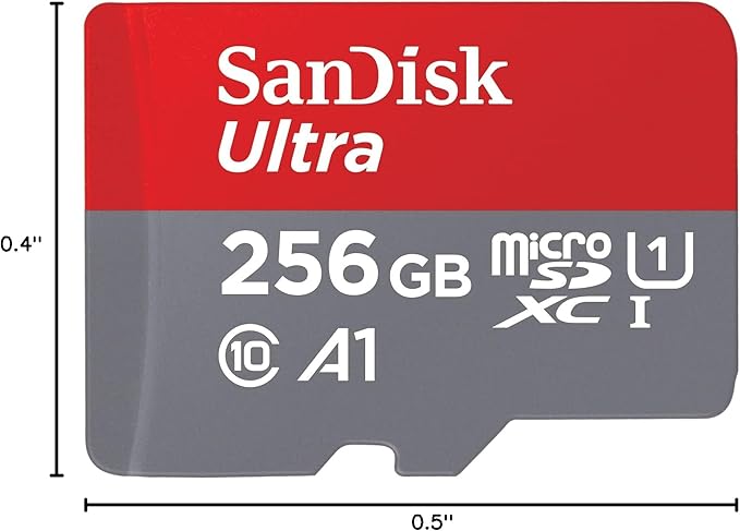 [Older Version] SanDisk 256GB Ultra microSDXC UHS-I Memory Card with Adapter - 120MB/s, C10, U1, Full HD, A1, Micro SD Card - SDSQUA4-256G-GN6MA