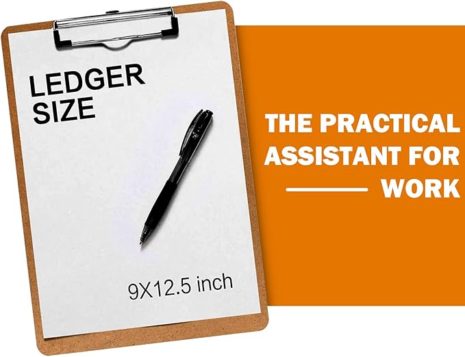 Clipboards, HERKKA 25 Pack Hardboard Office Clipboards Low Profile Clip Standard A4 Letter Size, ECO Friendly