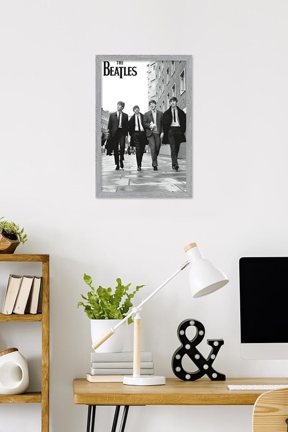 Trends International The Beatles - In London Wall Poster, 22.4L x 14.7W, Gray Framed Version