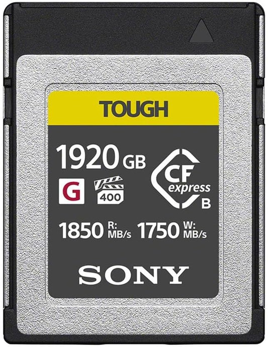 Sony CFexpress Type B Tough 1920GB Memory Card with Up to 1850 MBPS Reading Speed and Up to 1750 MBPS Writing Speed (Black)