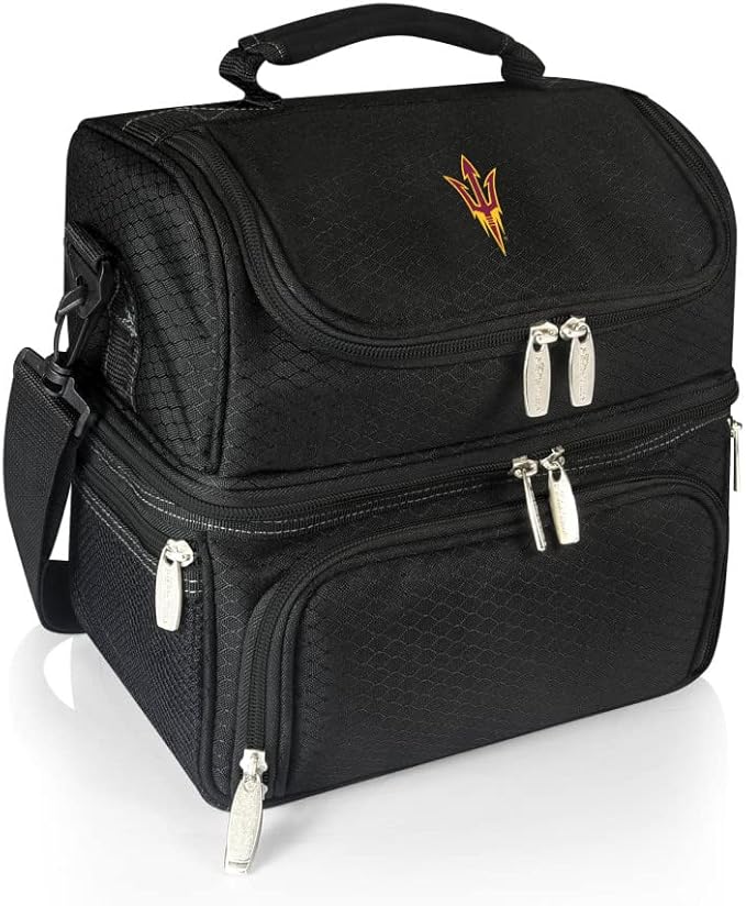 PICNIC TIME NCAA Nebraska Cornhuskers Pranzo Lunch Bag - Insulated Lunch Box with Picnic Set - Lunch Cooler Bag