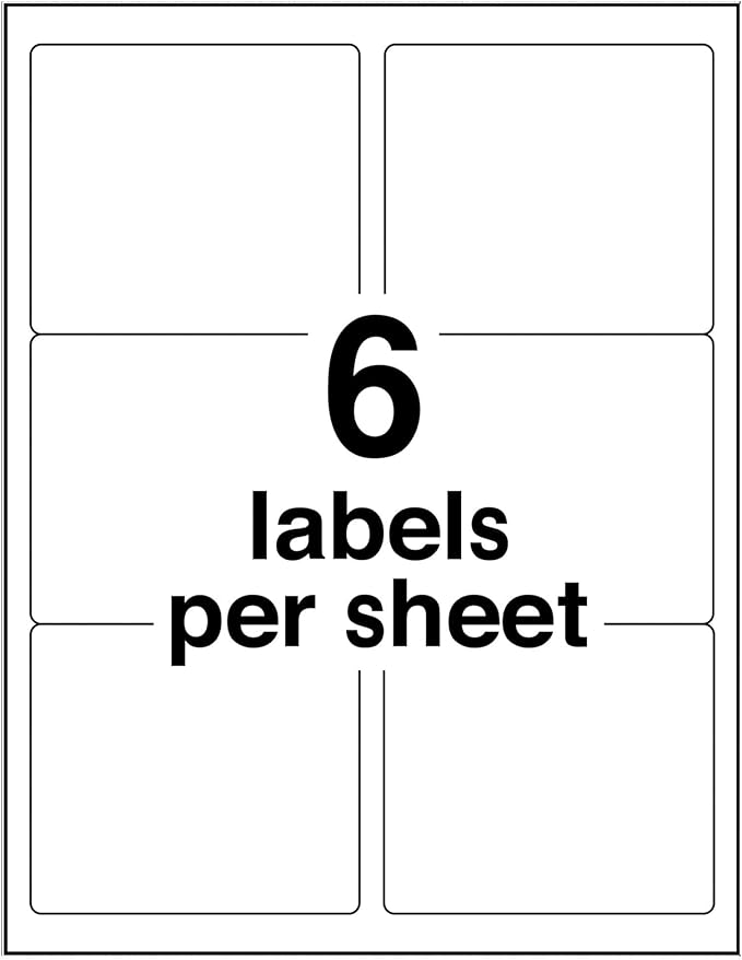 Avery Printable Shipping Labels with Sure Feed,3-1/3" x 4",White,600 Blank Mailing Labels for Laser Printers (5164),(Pack of 5)