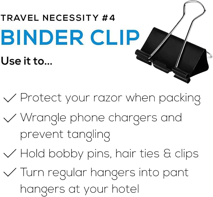 OWLKELA 1.6 Inch (40 Pack) Large Binder Clips, Black Paper Clamps for Office, School, and Home Supplies