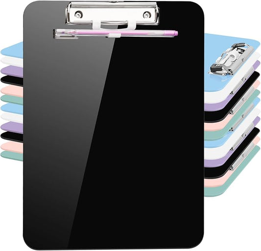 1 PCS A4 Clipboards,Plastic Clipboard with Pen Holder,Clip Boards 8.5x11 with Low Profile Clip,Cute Hanging Clipboard for School Office Supplies Clipboards for Kids,Portable Clip Board for Nurse