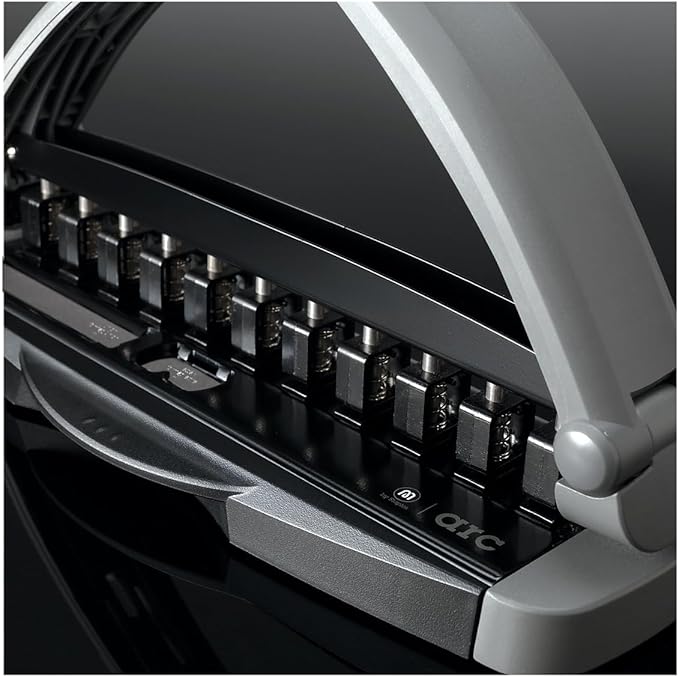 Staples Arc Desktop Paper Punch, 8-Sheet Capacity, Black & Gray