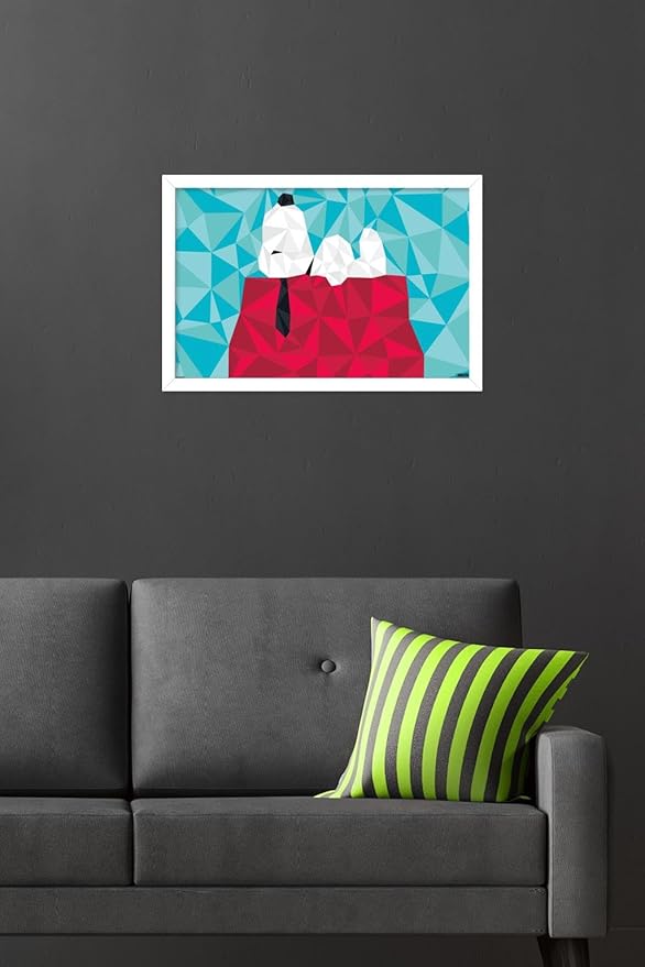Peanuts: Astronomy-Geometry - Snoopy Wall Poster, 22.4L" x 14.7W", White Framed Version