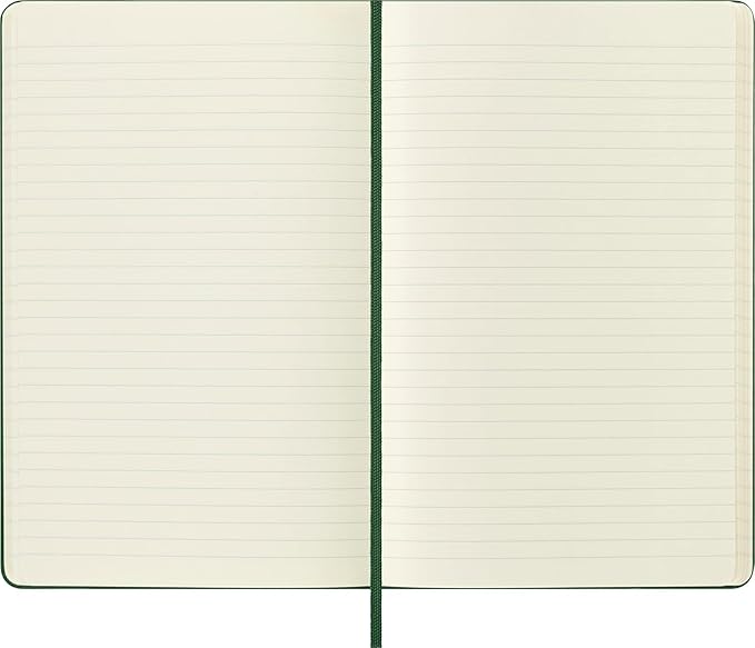 Moleskine Notebook, Large, Ruled, Myrtle Green, Hard (5 x 8.25)