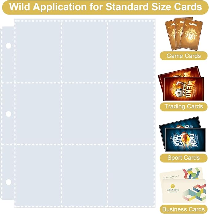 900 Pockets Trading Card Binder, PU Cover Zipper Card Collection Album, Sturdy Card Folder Holder for MTG, TCG, Game Cards, Sports Cards