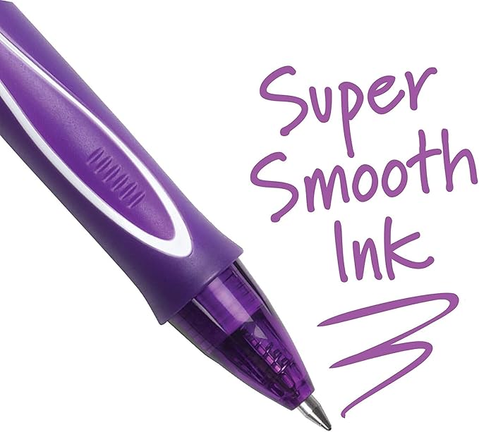 BIC Gelocity Quick Dry Gel Pen with Fast Drying Ink and Comfortable Grip, Assorted colors, 0.7 mm Medium Point, 24 Pack
