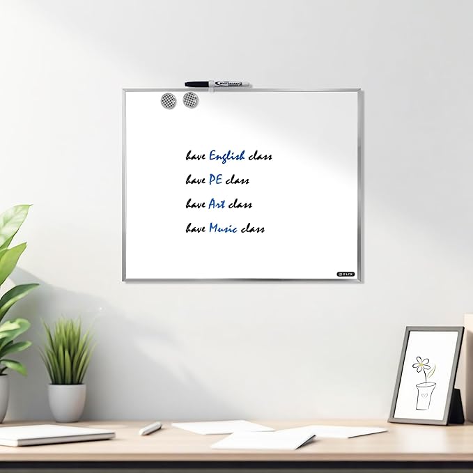 BAZIC 16" X 20" Aluminium Framed Magnetic Dry Erase Board