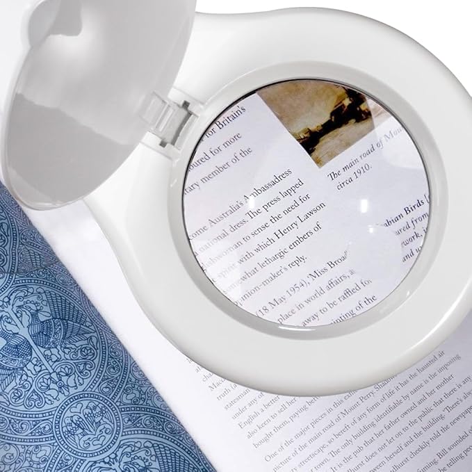 OttLite Prevention LED Magnifier Lamp, White, Shipper
