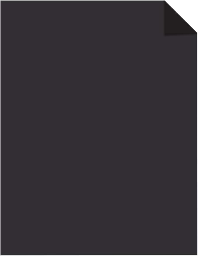 Astrobrights Color Cardstock, 65 lb Cover Weight, 8.5 x 11, Eclipse Black, 100/Pack